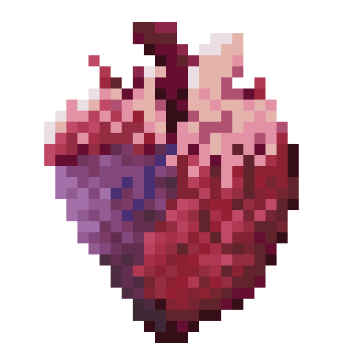 realistic pulsating heart animation